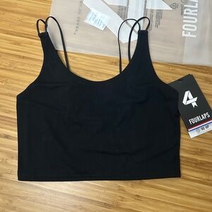 NWT FOURLAPS POISE LONGLINE BRA BLACK